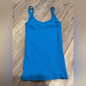 Women’s Blue Teal Ribbed Cami Tank